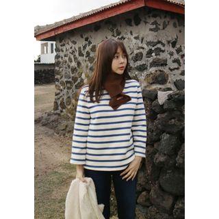 Crew-neck Striped Sweatshirt
