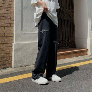 Zip-up Loose Fit Jeans