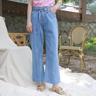 Straight-cut Jeans With Belt