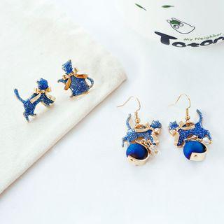Glitter Cat Drop Earring