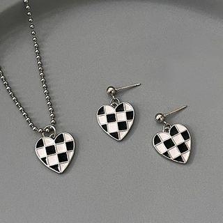 Heart Pendant Necklace / Drop Earring