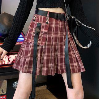 Pocket Detail Pleated Skirt