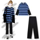 Striped Long-sleeve T-shirt / Straight-cut Pants