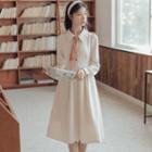 Midi A-line Shirtdress / Single-breasted Blazer