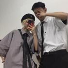 Plain Short-sleeve Shirt With Tie