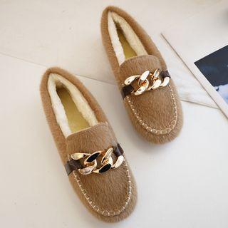 Fluffy Chained Flats