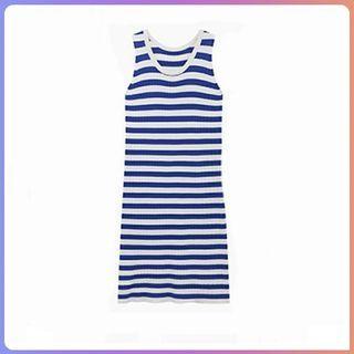 Striped Tank Dress Stripes - Blue & White - One Size