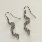 Helix Alloy Dangle Earring 1 Pair - Silver - One Size