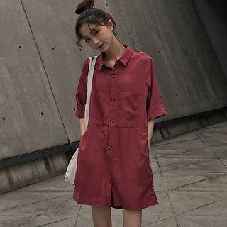 Short-sleeve Playsuit As Shown In Figure - One Size