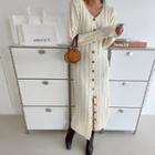 Cable-knit Long Cardigan Dress