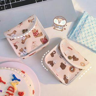 Cartoon Linen Cotton Sanitary Pouch