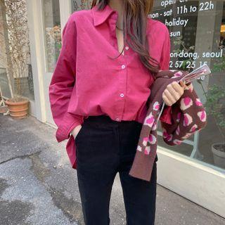 Plain Oversize Cotton Shirt