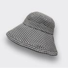 Houndstooth Bucket Hat Gingham - Black & White - One Size