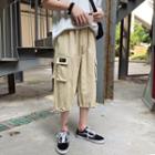 Bungee Cord Cropped Cargo Pants