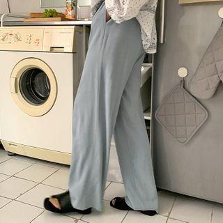 Drawcord Linen Blend Pants