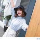 Balloon Embroidered 3/4 Sleeve Blouse