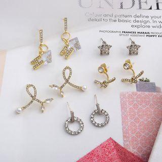 Rhinestone Geometric Earring(various Designs)