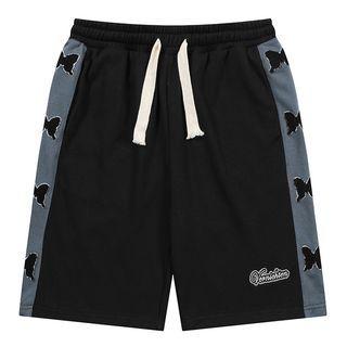 Side Trim Butterfly Sweat Shorts