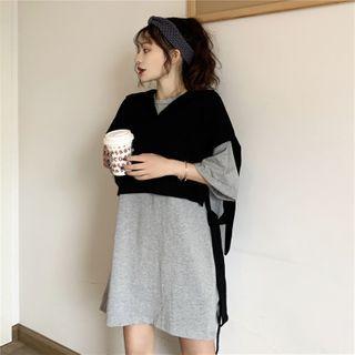 Mock Two Piece Plain Short T-shirt