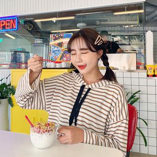 Striped Boxy-fit Hoodie Dress