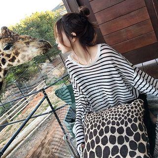 Striped Oversize Long-sleeve T-shirt