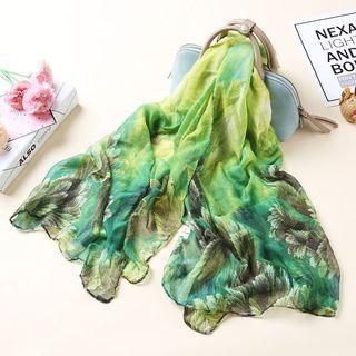 Leaf Scarf Light Green - One Size