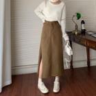 High-waist Slit Maxi Skirt