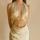 Halter Tie-waist Camisole Top