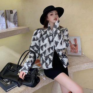 Print Panel Tweed Jacket