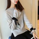Tie-cuff Knit Top
