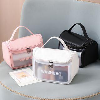 Lettering Pvc Panel Makeup Pouch