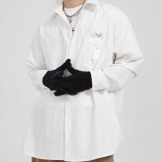 Lettering Applique Shirt