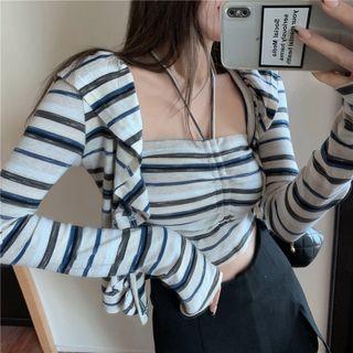 Striped Halter Top / Cardigan