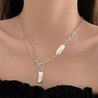 Pendant Asymmetrical Alloy Necklace Silver - One Size