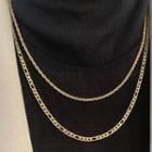 Layered Stainless Steel Necklace 1 Pc - Gold - One Size