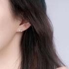 925 Sterling Silver Faux Pearl Cherry Earring 1 Pair - Silver - One Size