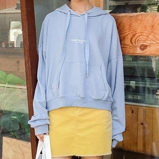 Drawstring Hoodie Blue - One Size