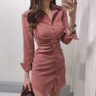 Ruched Sheath Shirtdress