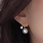 Faux Pearl Ear Stud 1 Pair - Ear Studs - 925 Silver - One Size