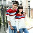 Couple Matching Color Block Sweater