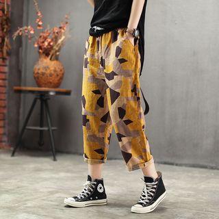 Crop Harem Pants Yellow - One Size