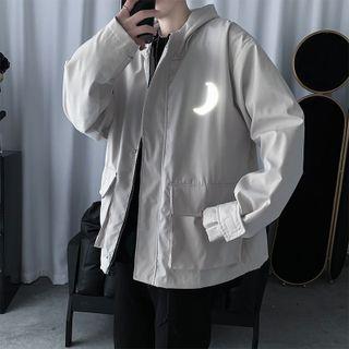 Reflexive Print Hooded Jacket
