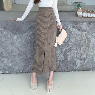 Slit Mini Knit Skirt