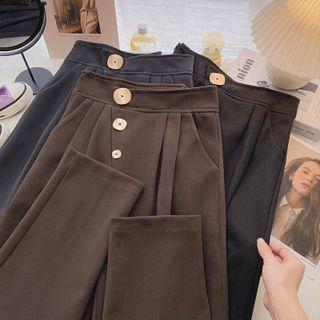 Asymmetrical High-waist Pants