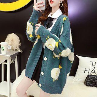Sheep Print Cardigan