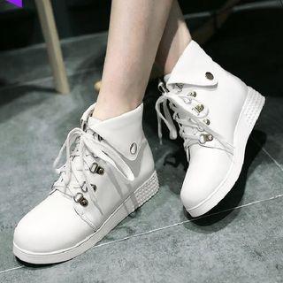 Lace-up Platform Short-boots