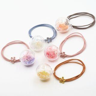 Faux Crystal Flower Hair Tie