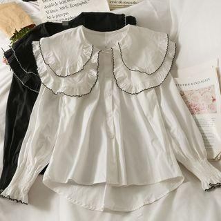 Layer-collar Loose Shirt
