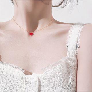 925 Sterling Silver Heart Dangle Earring 925 Silver - Gold - One Size