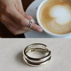 Sterling Silver Layered Open Ring